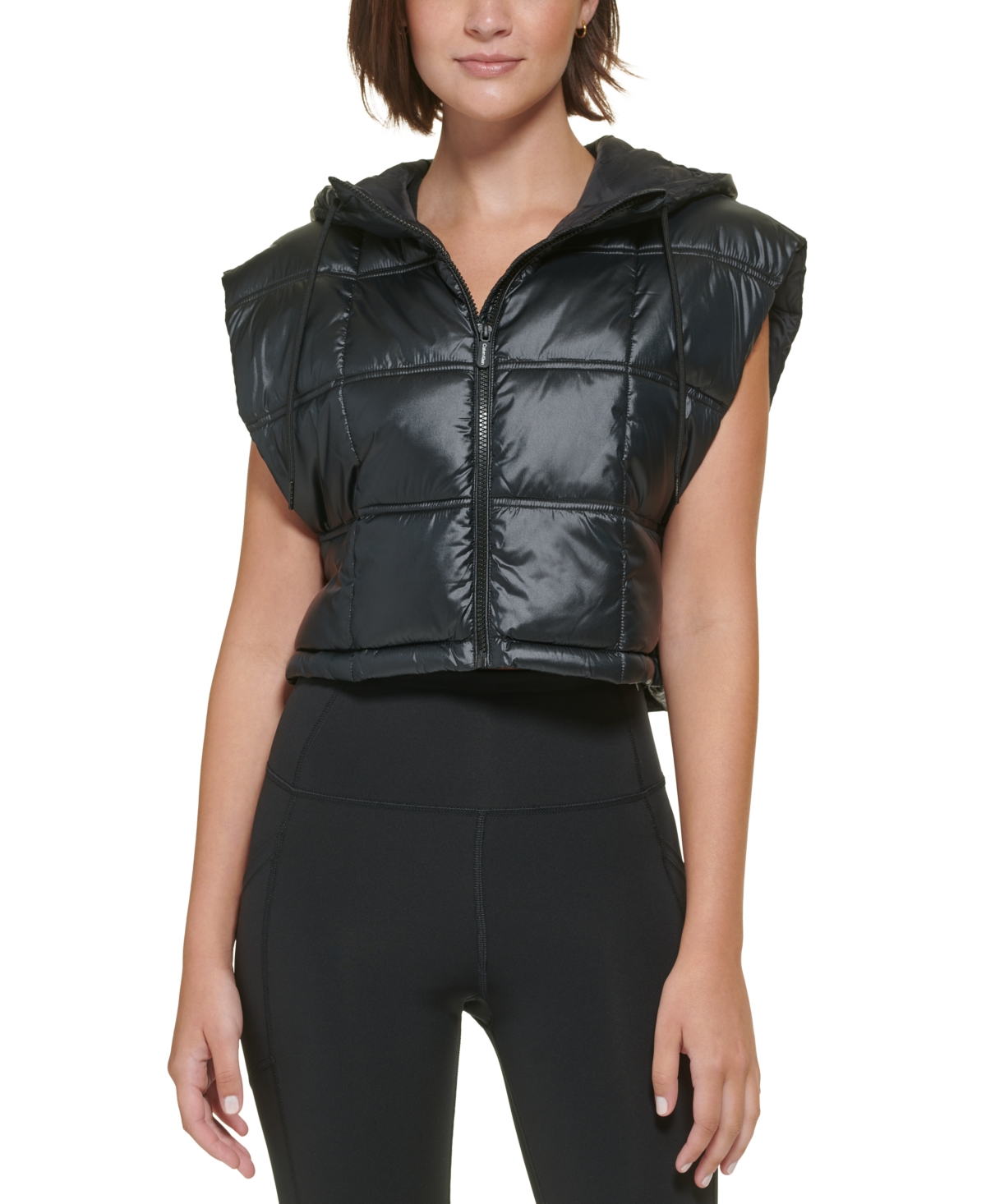 Calvin Klein Performance Women's Cropped Hooded Boxy Vest
