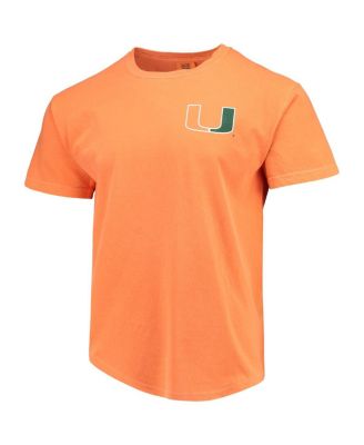 Men's Orange Miami Hurricanes Baseball Flag Comfort Colors T-shirt