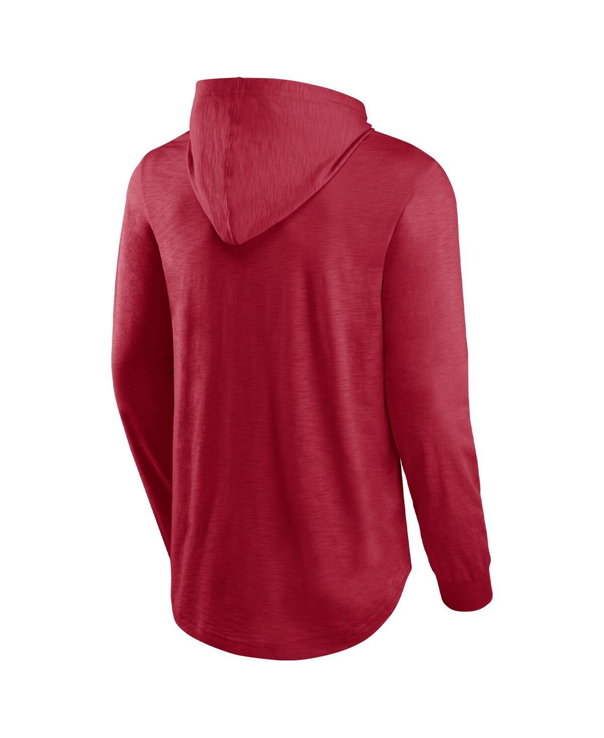 Men's FanaticsOklahoma Sooners Photo Finish Hoodie Long Sleeve T-shirt - Crimson