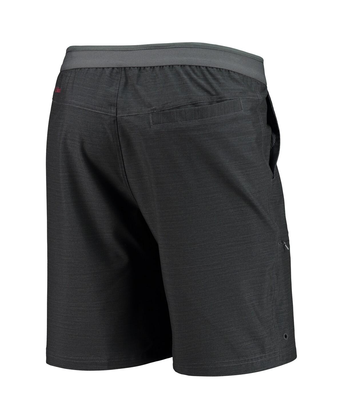 COLUMBIA MEN'S COLUMBIA HEATHERED CHARCOAL FLORIDA STATE SEMINOLES TWISTED CREEK OMNI-SHIELD SHORTS 