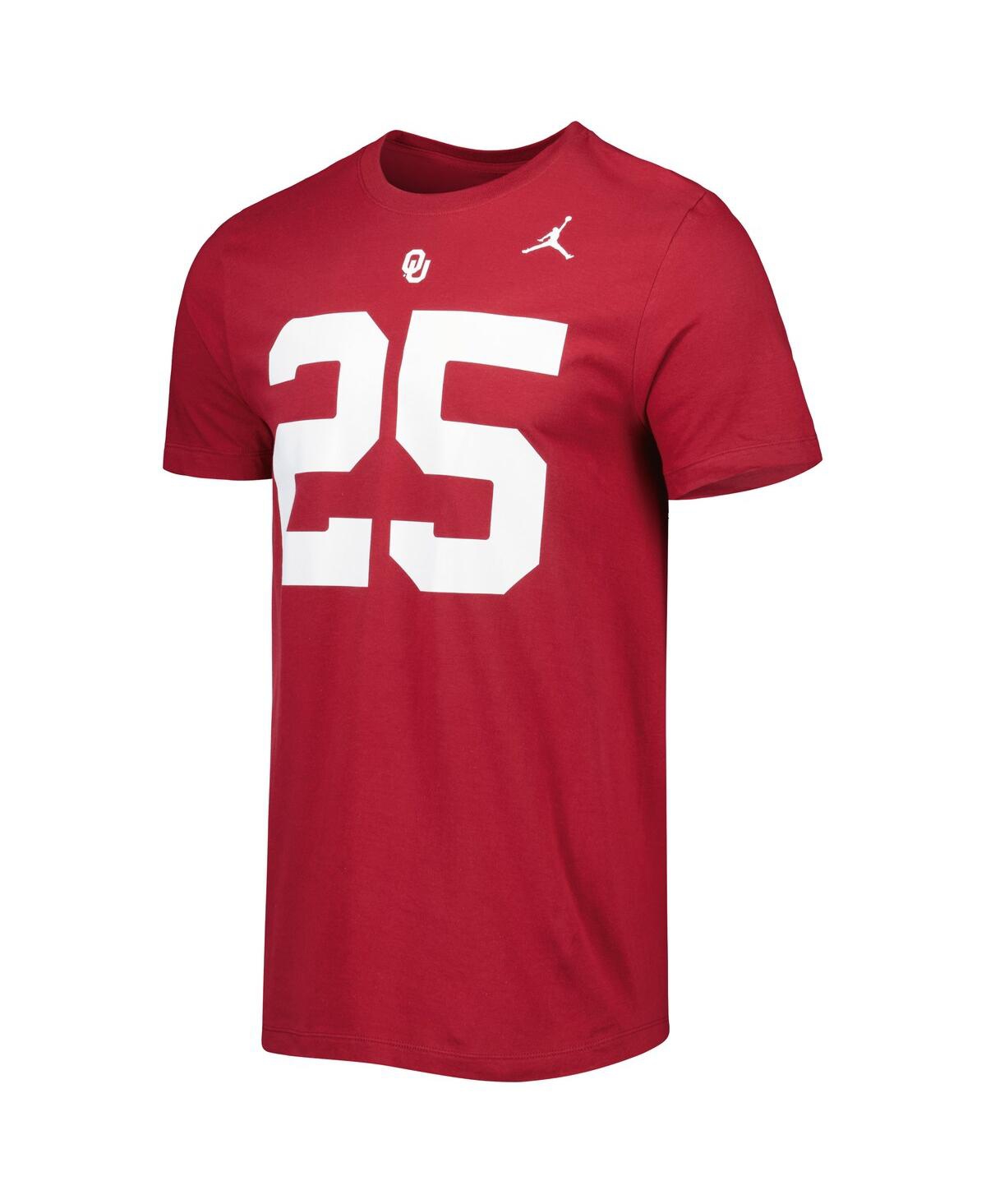 Shop Jordan Men's  Joe Mixon Crimson Oklahoma Sooners Alumni Name And Number Team T-shirt