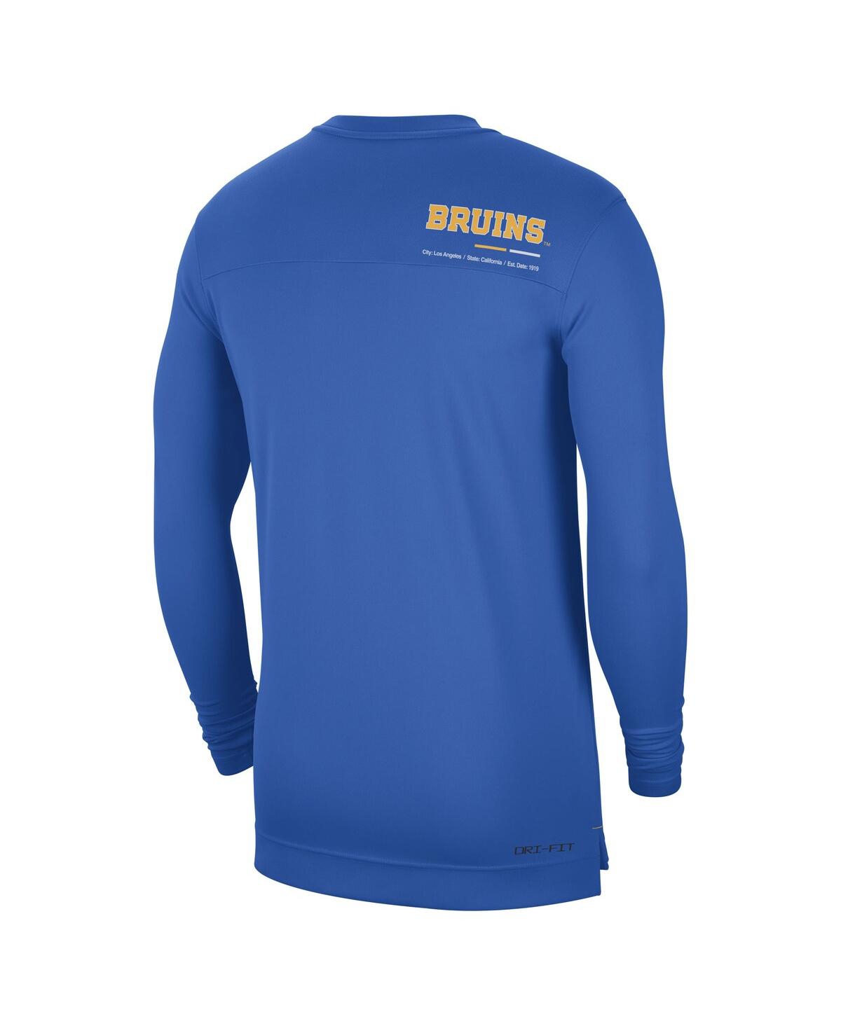 Men's NikeUcla Bruins Coach Performance Long Sleeve V-Neck T-shirt - Blue