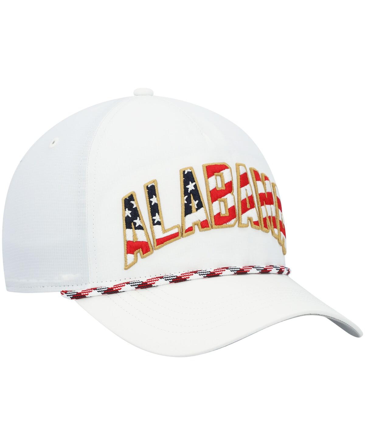47 Brand Men's '47 White Alabama Crimson Tide Stars And Stripes Flag Flutter Hitch Snapback Hat In White