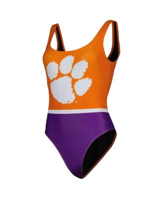 Women's Orange Clemson Tigers One-Piece Bathing Suit