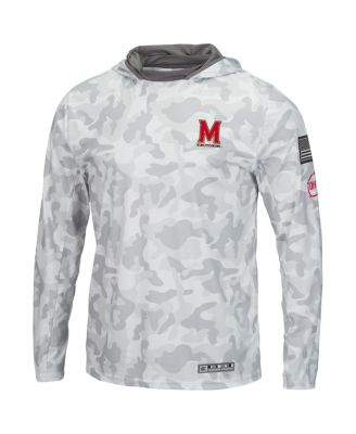 Men's Arctic Camo Maryland Terrapins OHT Military-Inspired Appreciation Long Sleeve Hoodie Top
