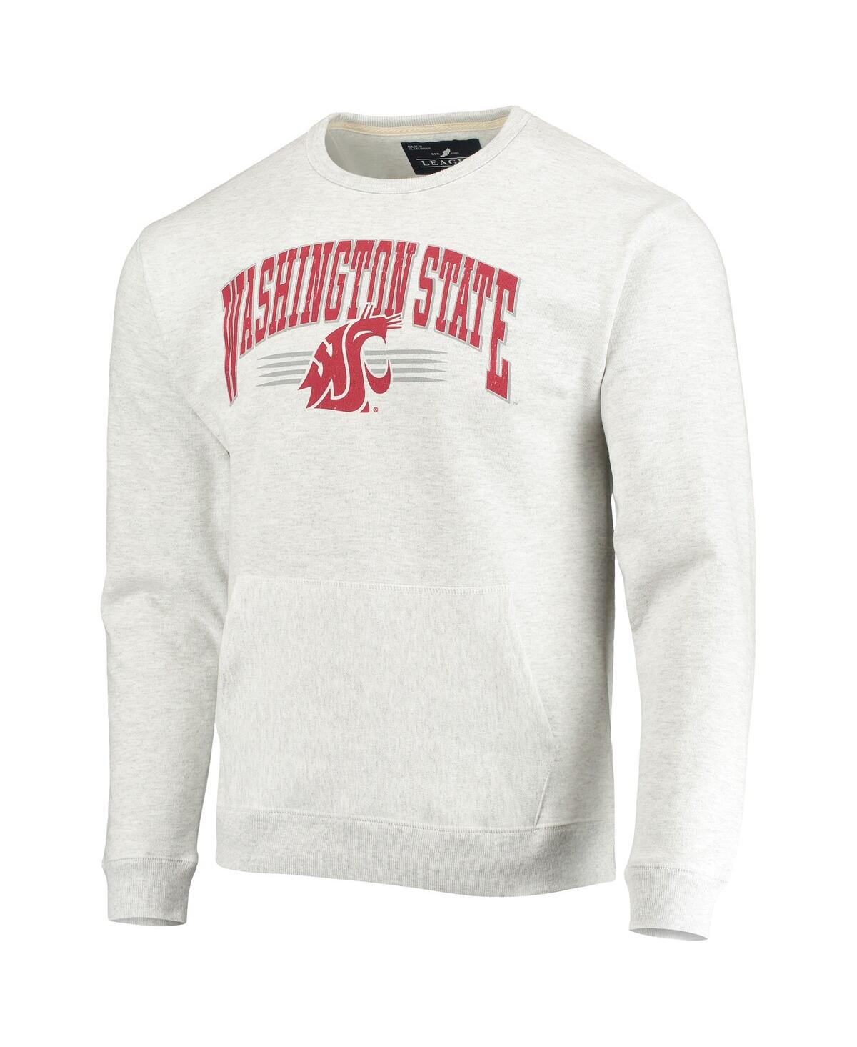Shop League Collegiate Wear Men's  Heathered Gray Washington State Cougars Upperclassman Pocket Pullover S
