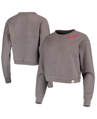 NCAA Nebraska Cornhuskers Women's Corded Crew Pullover - Charcoal Cotton Sweatshirt, Medium, Officially Licensed - View #11