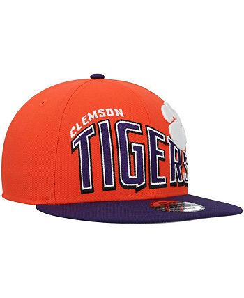 Men's New Era White/Orange Clemson Tigers Two-Tone Layer 9FIFTY Snapback Hat