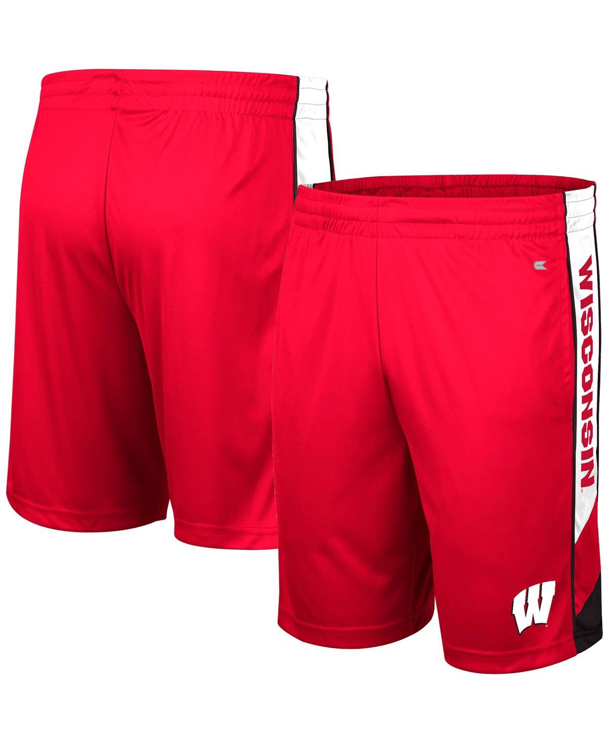 Shop Colosseum Men's  Red Wisconsin Badgers Pool Time Shorts
