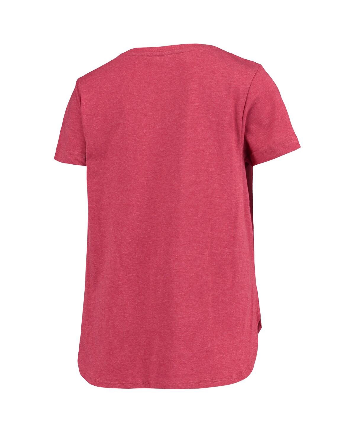 Colosseum Women's  Heathered Crimson Oklahoma Sooners Powered By Title Ix T-shirt In Heathered Crimson