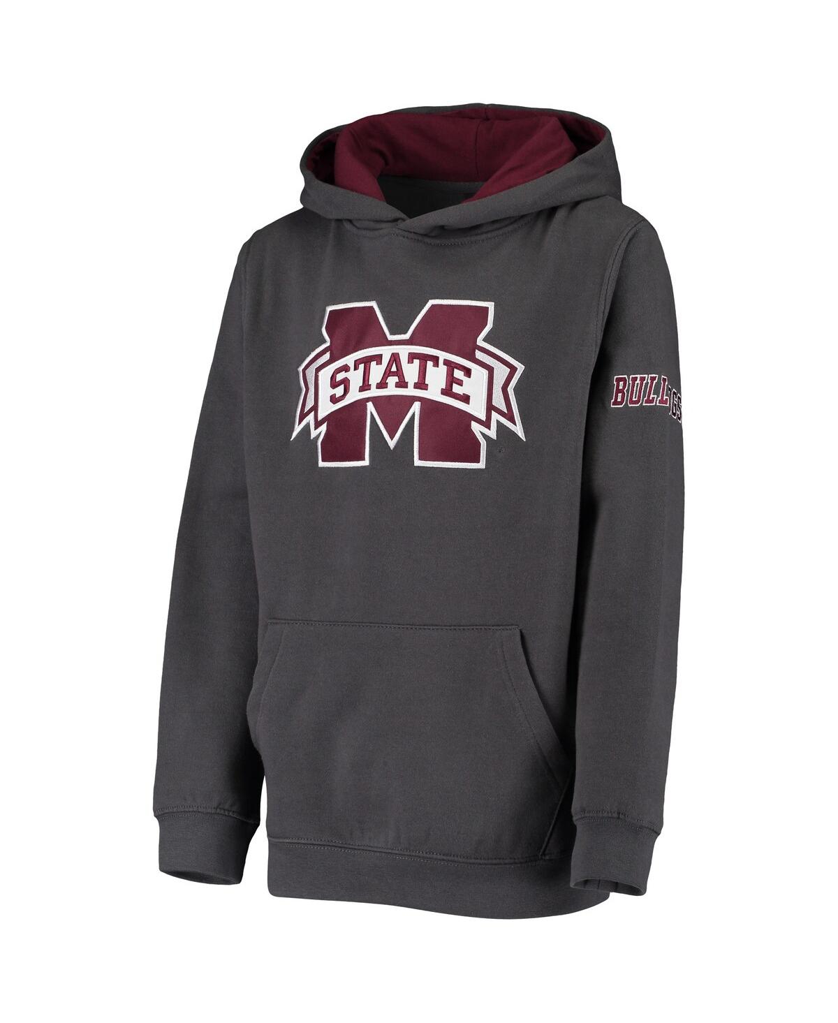Big BoysMississippi State Bulldogs Big Logo Pullover Hoodie - Charcoal