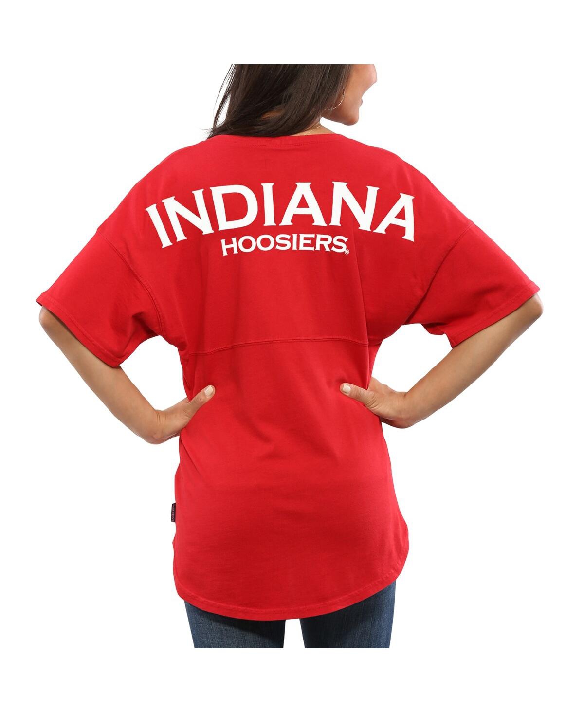 Shop Spirit Jersey Women's Crimson Indiana Hoosiers  Oversized T-shirt