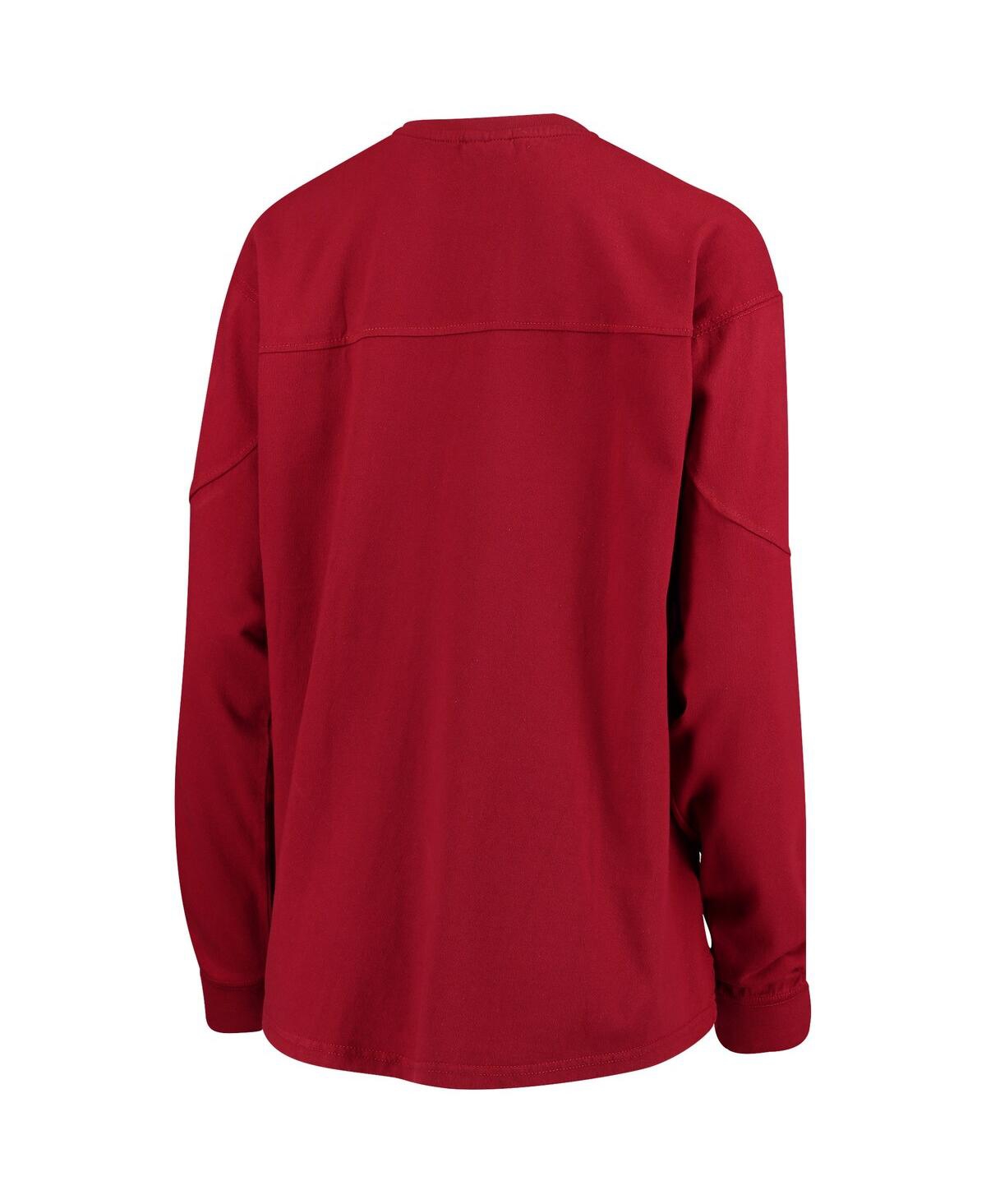 Shop Pressbox Women's Crimson Oklahoma Sooners Edith Long Sleeve T-shirt