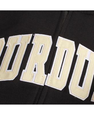 Women's Black Purdue Boilermakers Arched Name Full-Zip Hoodie