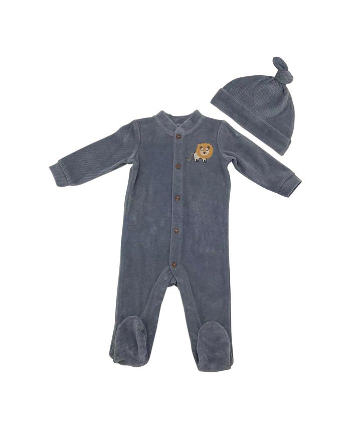 Chickpea Baby Boys Footed Coverall with Matching Hat, 2Piece Set Macy's