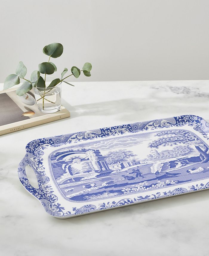 Spode Blue Italian Large Melamine Tray Macy's