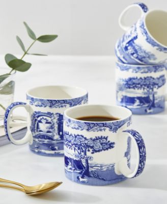 Spode Blue Italian Mugs, Set of 4 - Macy's
