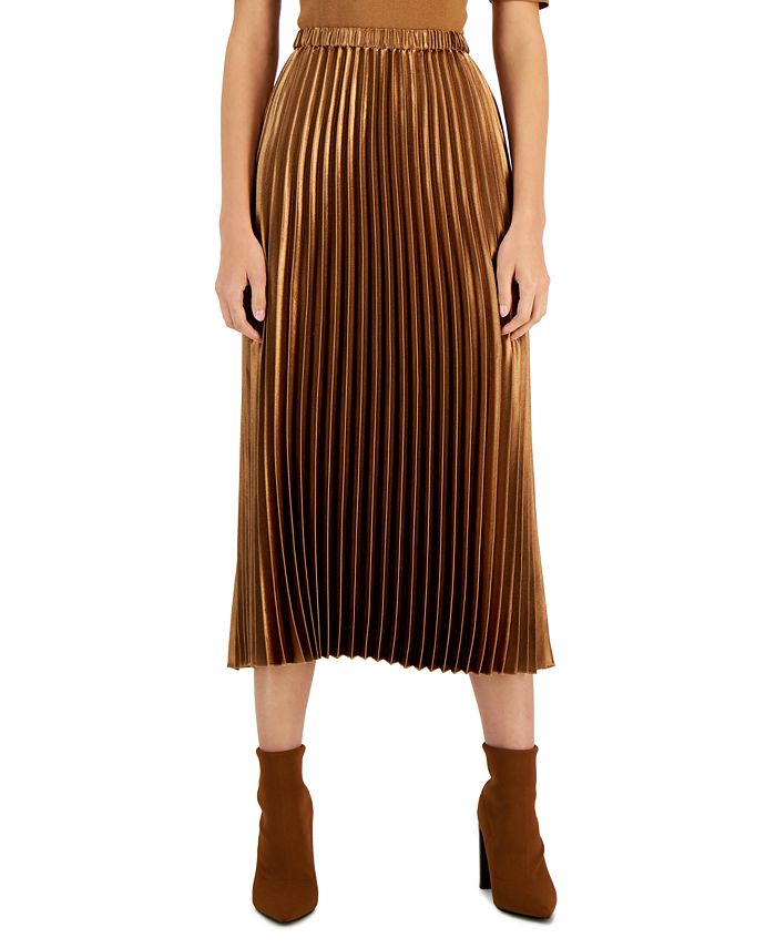 Anne Klein Women's Pleated Pull-On Midi Skirt & Reviews - Skirts - Women -  Macy's