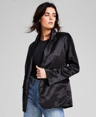 And Now This - Women's Oversized Long-Sleeve Satin Blazer
