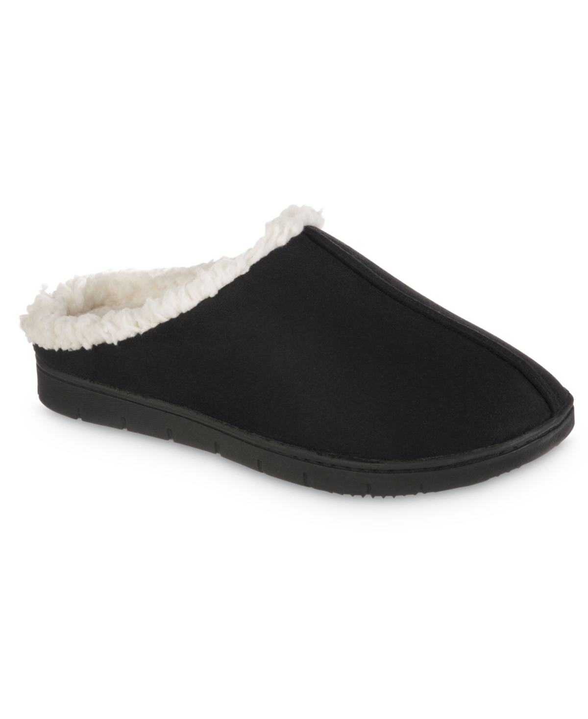 Isotoner Signature Women's Microsuede Rory Hoodback Comfort Slippers In Black