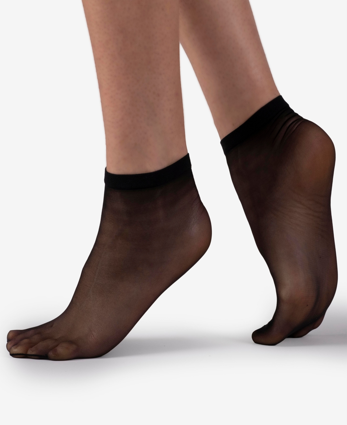 Italian Made Matte Silk Sheer Socks - Natural