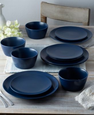 Colorscapes Swirl Coupe 12 Piece Dinnerware Set, Service For 4