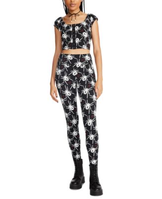 Betsey Johnson Women s Printed High Rise Pull On Leggings Macy s