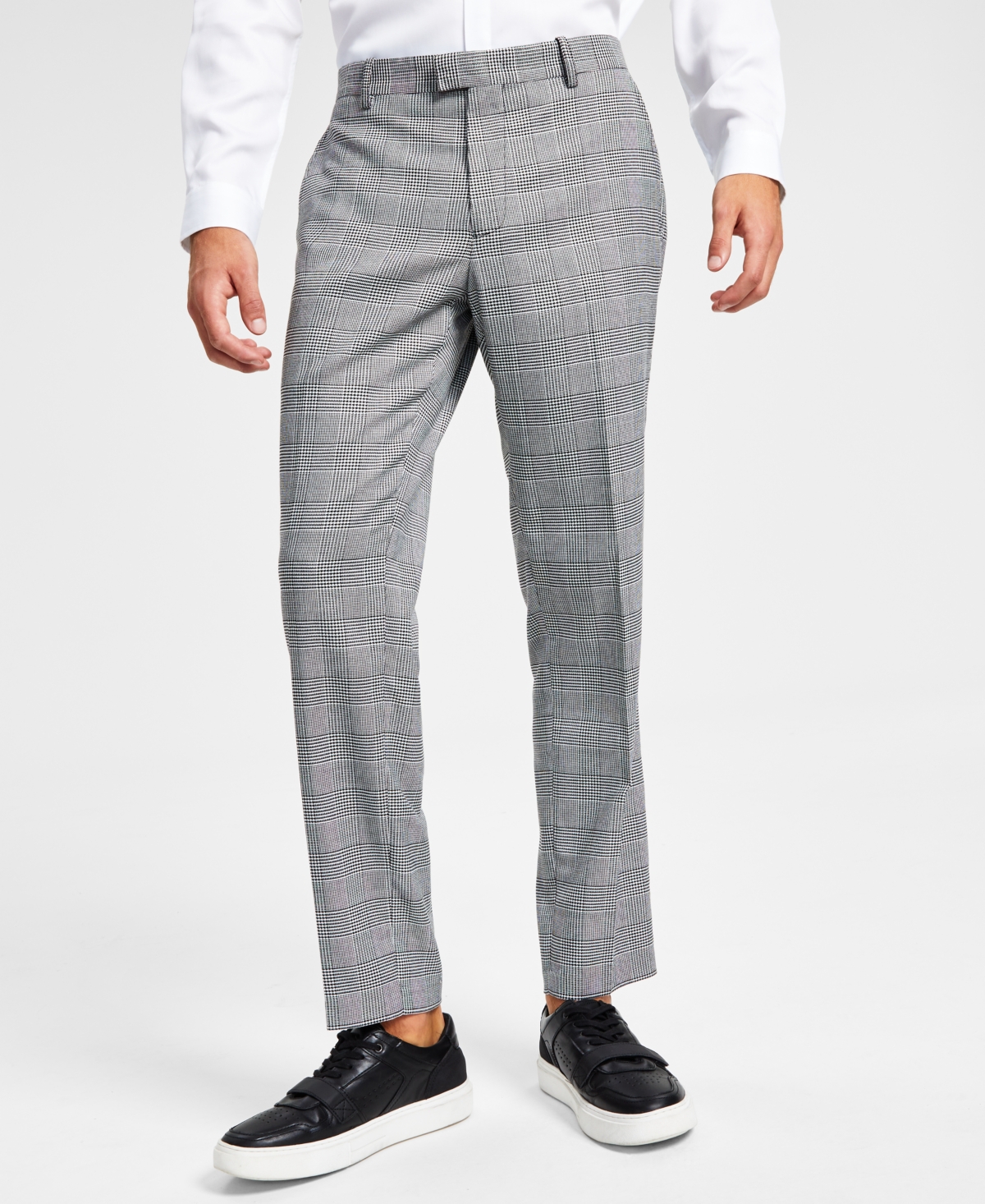 Inc International Concepts Men's Slim-Fit Glen Plaid Pants, Created for Macy's