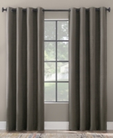 Scott Living Rafaela Woven Pattern Chenille 100% Blackout Grommet Curtain Panel, 50