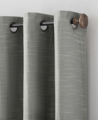 Archaeo Textured Linen Blend Total Blackout Grommet Top Curtain