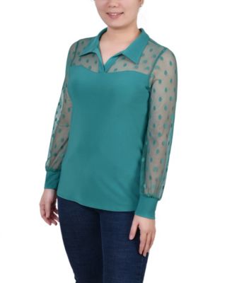 Women's Mesh Sleeve Top