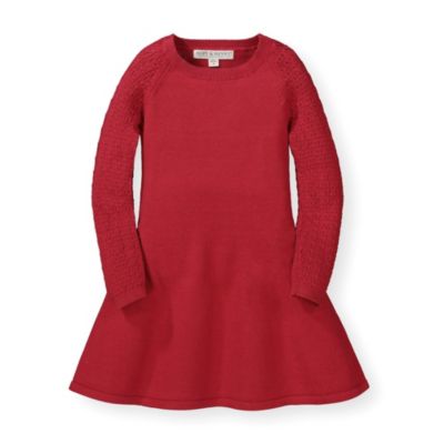 Hope & Henry Girls' Organic Cotton Skater Sweater Dress with Pointelle  Sleeves, Infant - Macy's