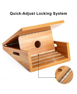 Professional Wooden Slant Board, Calf Stretcher With Extra Side-handle