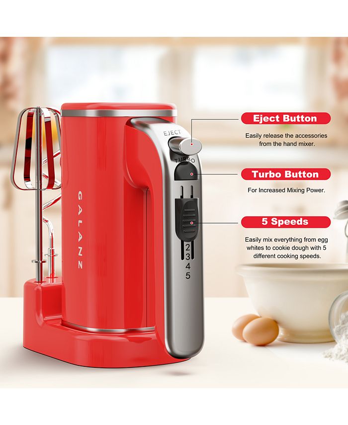 Galanz Retro 5Speed Turbo Hand Mixer with Storage Base Macy's