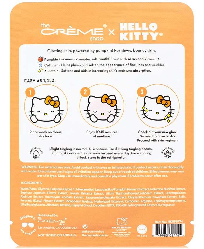 The Crème Shop X Hello Kitty Hello Plump Kin Printed Essence Sheet Mask 3 Pk Macys 8058