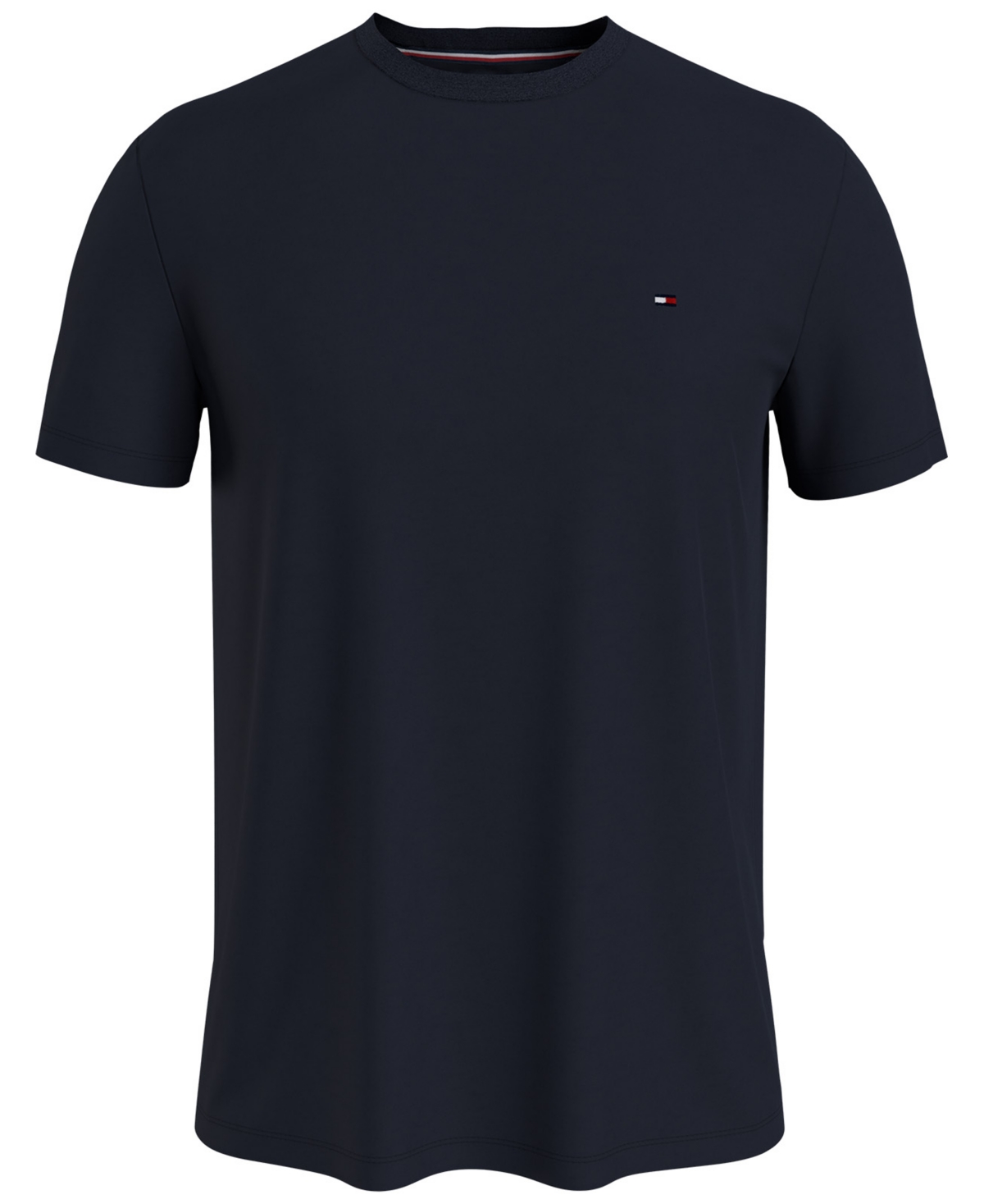 Shop Tommy Hilfiger Men's Stretch Cotton Slim-fit T-shirt In Sky Captain