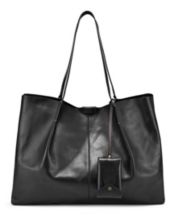 New . Tote Bag by Macy's, Faux leather, Black (Blue inside),  reversible.
