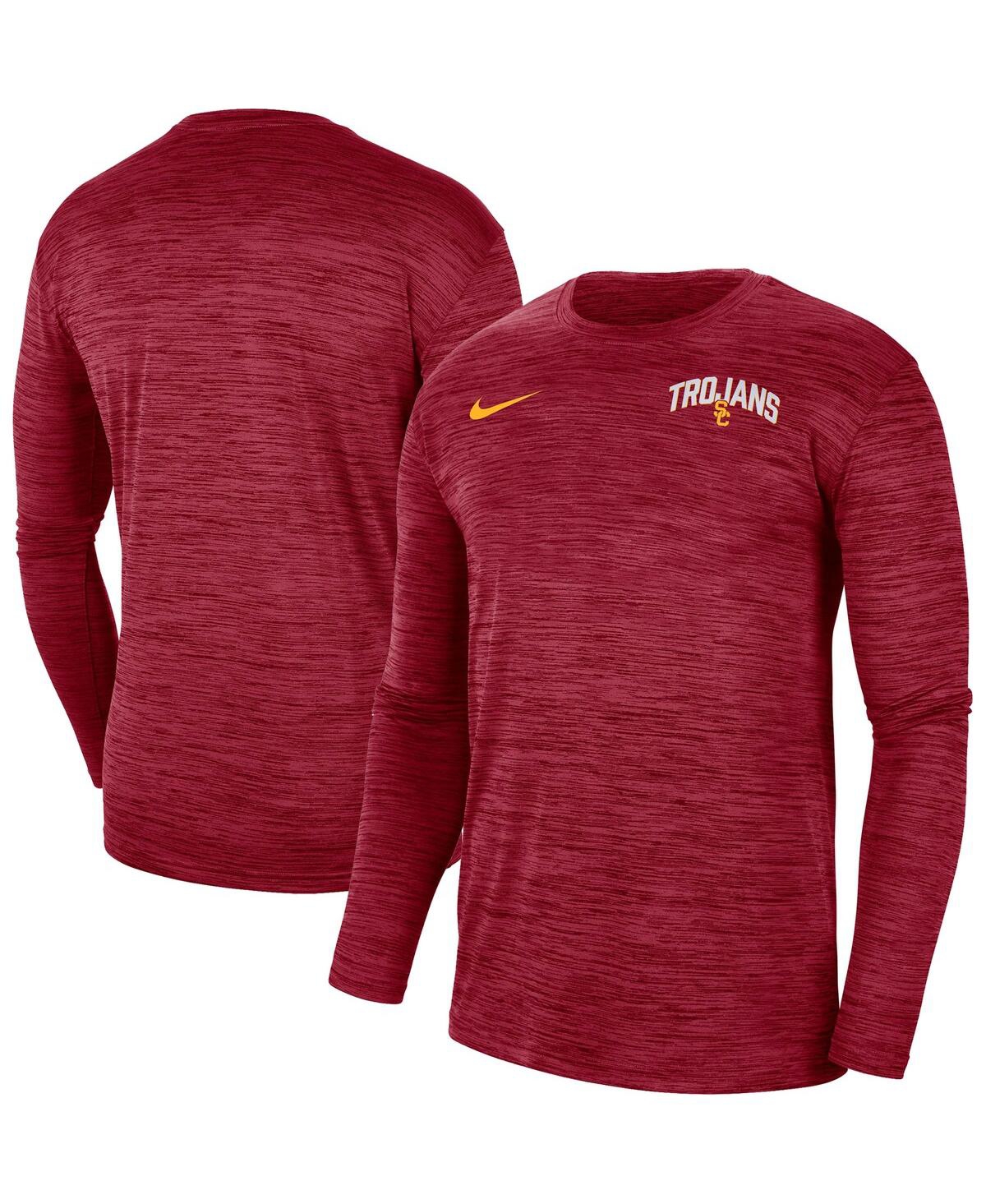 Men's Nike Cardinal Usc Trojans 2022 Sideline Game Day Velocity Performance Long Sleeve T-shirt