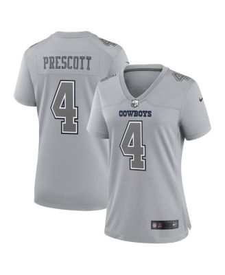 Women's Dak Prescott Gray Dallas Cowboys Atmosphere Fashion Game Jersey