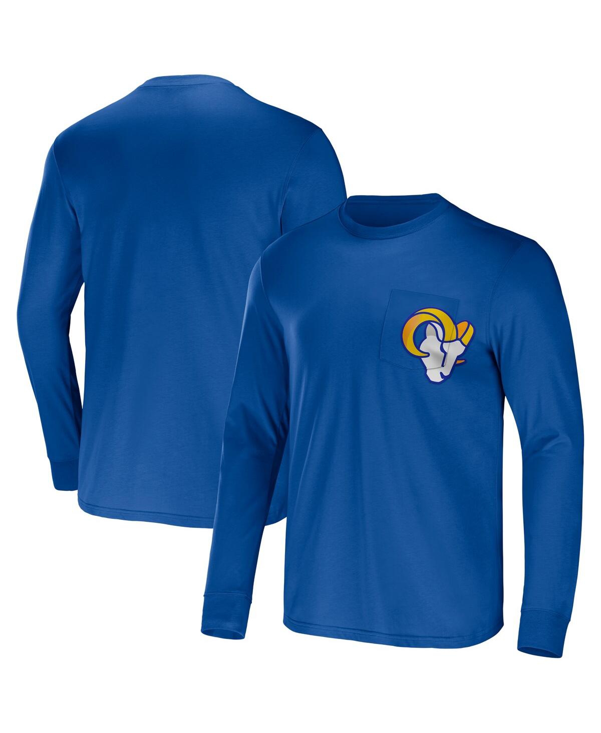 Fanatics Men's Nfl X Darius Rucker Collection By  Royal Los Angeles Rams Team Long Sleeve T-shirt