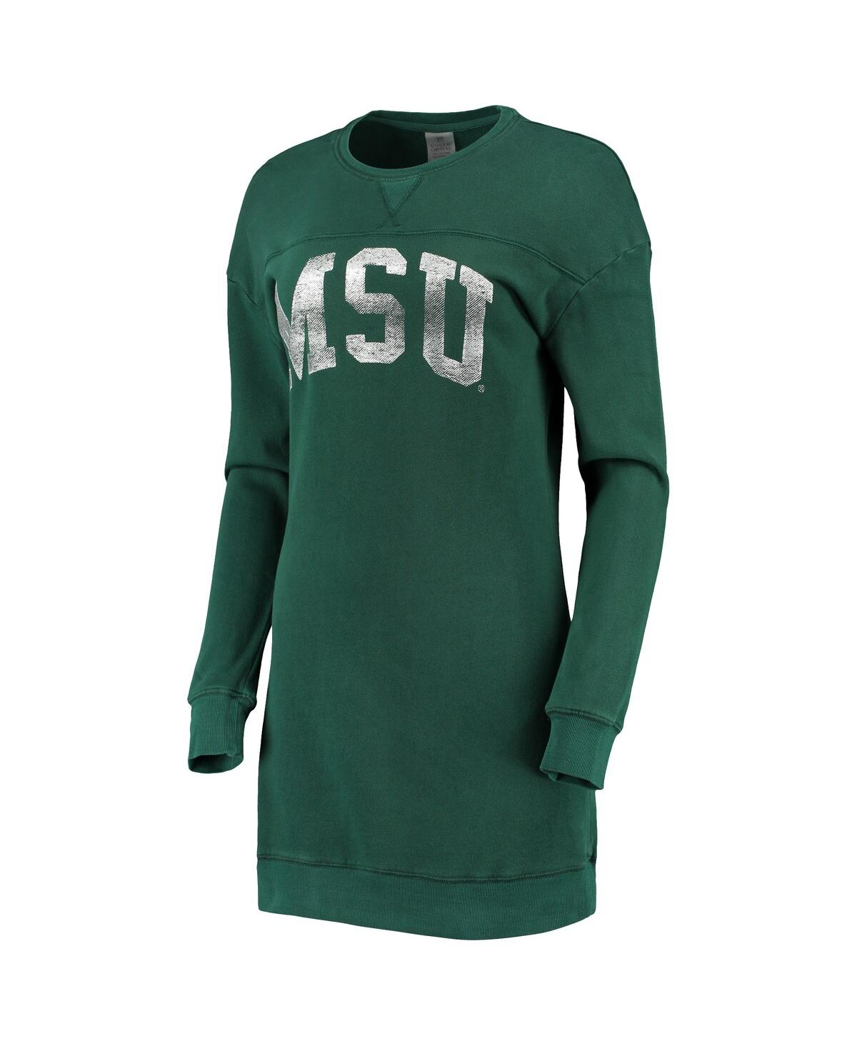 Shop Gameday Couture Women's  Green Michigan State Spartans 2-hit Sweatshirt Dress