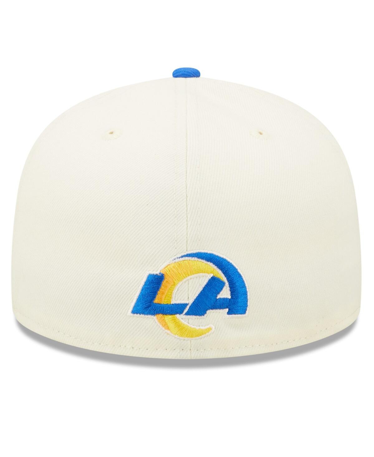 NEW ERA MEN'S NEW ERA CREAM, ROYAL LOS ANGELES RAMS 2022 SIDELINE 59FIFTY FITTED HAT 