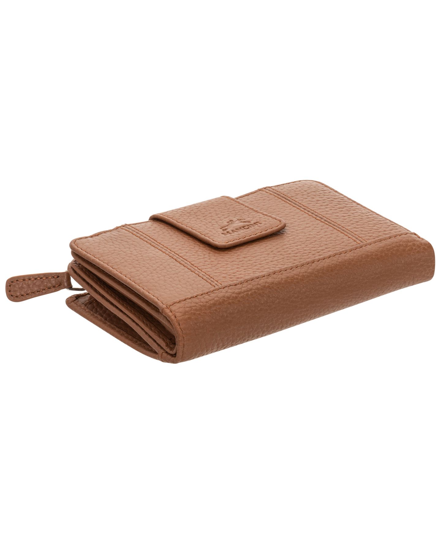 Женский кошелёк Mancini Pebbled Collection RFID Secure Clutch Wallet, цвет: Верблюжий — фото 6