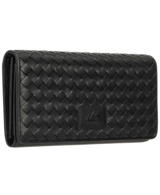 Women's Basket Weave Collection RFID Secure Trifold Wallet