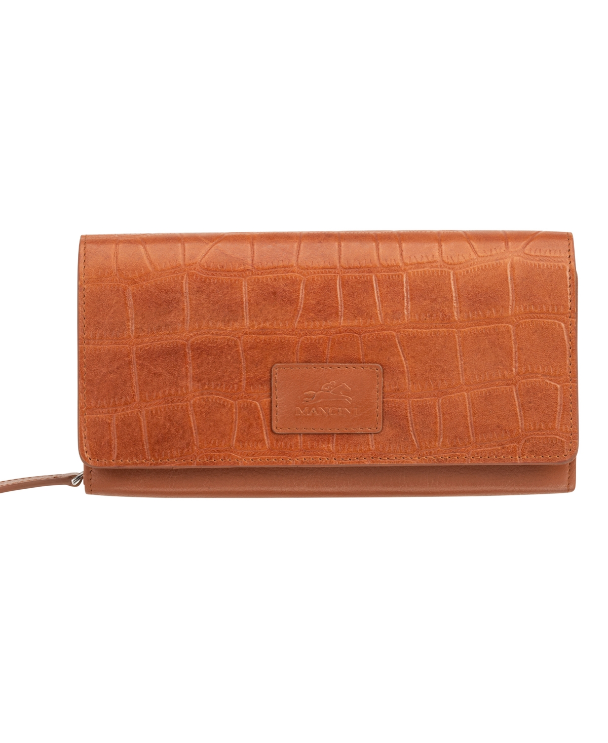 Women's Croco Collection Rfid Secure Clutch Wallet - Tan