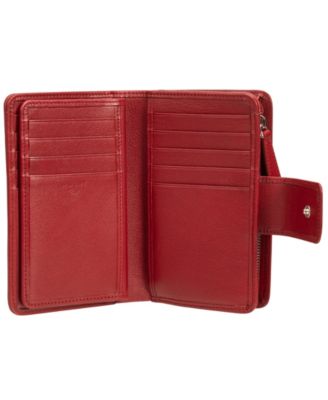 Women's Basket Weave Collection RFID Secure Mini Clutch Wallet