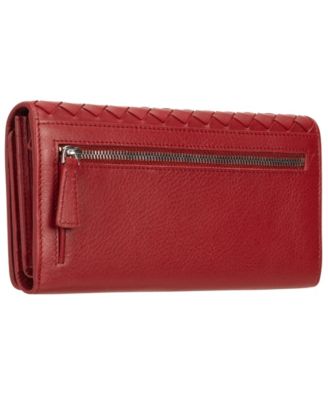 Women's Basket Weave Collection RFID Secure Trifold Wallet