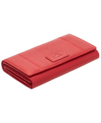 Women's Pebbled Collection RFID Secure Trifold Wing Wallet