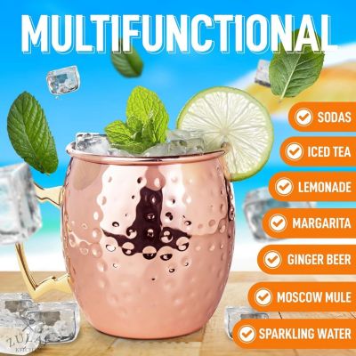 100% Pure Copper Mule Mugs Set Of 4 - 16oz