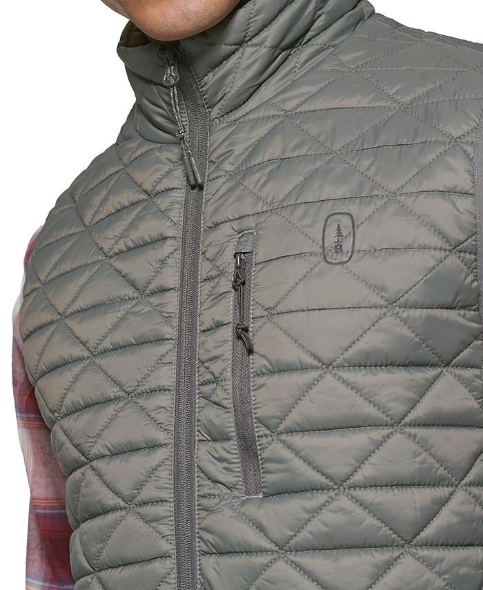 Bass Outdoor Men's Delta Diamond Quilted Packable Puffer Jacket Gray Size Small